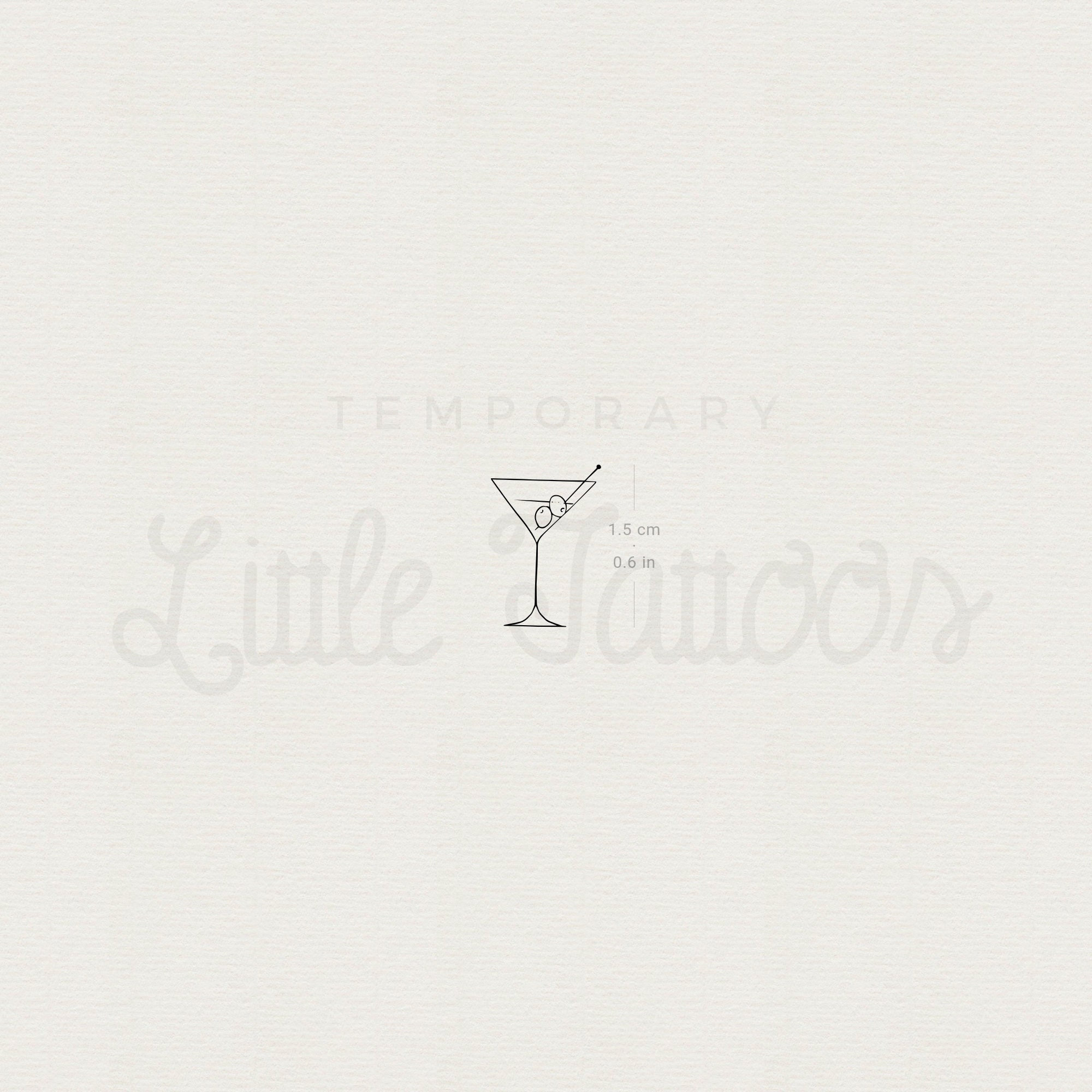 Manhattan Cocktail Temporary Tattoo (Set of 3)