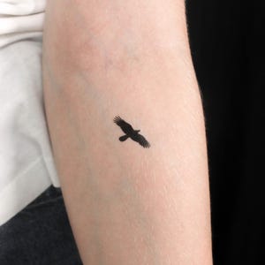 Flying Crow Temporary Tattoo (Set of 3)