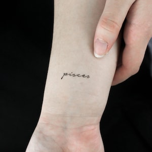 Pisces Temporary Tattoo (Set of 3)