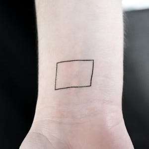 Colorado Karte Umriss temporäres Tattoo (3er Set)