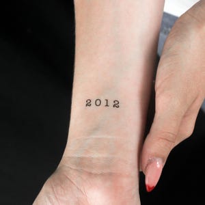 2012 Birth Year Temporary Tattoo (Set of 3)