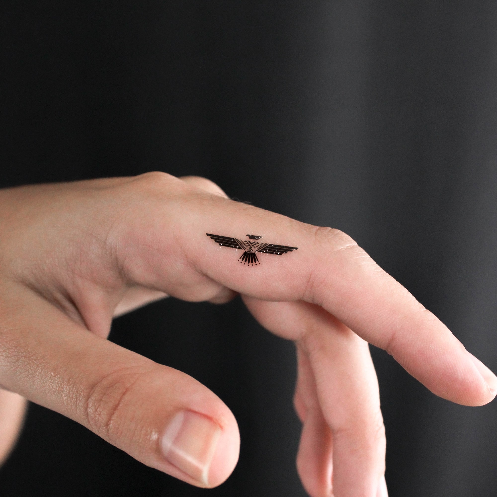 Tiny finger cover-up - dotwork eagle #blackspottattoocompany #handpoked  #dotwork #eagletattoo | Eagle tattoo, Tattoos, Black spot