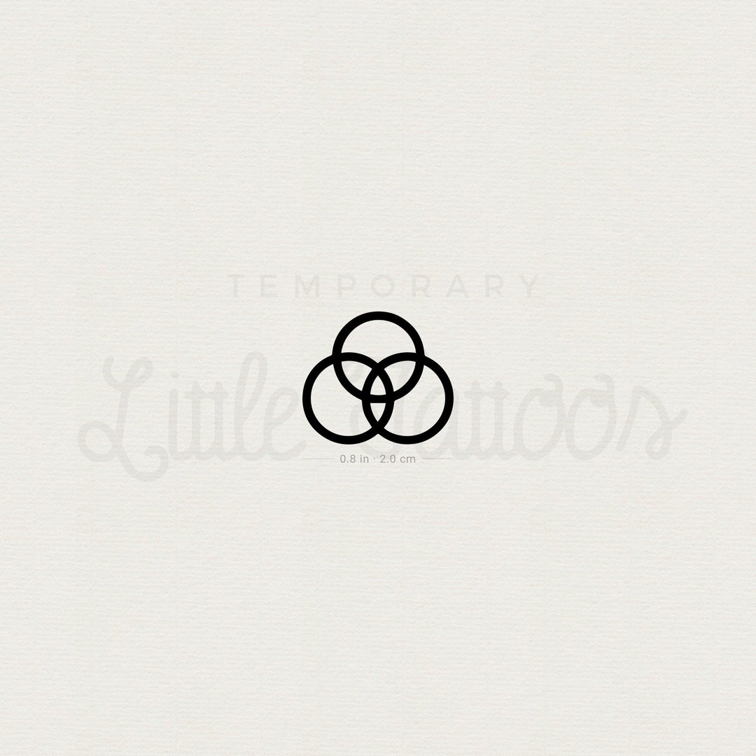 Borromean Rings Temporary Tattoo set of 3 - Etsy