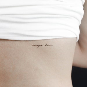 Carpe Diem Temporary Tattoo (Set of 3)