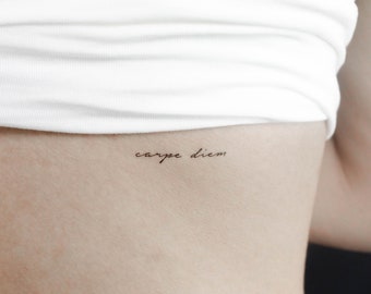 Carpe Diem Temporary Tattoo (Set of 3)