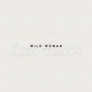 Wild Woman Temporary Tattoo (Set of 3)