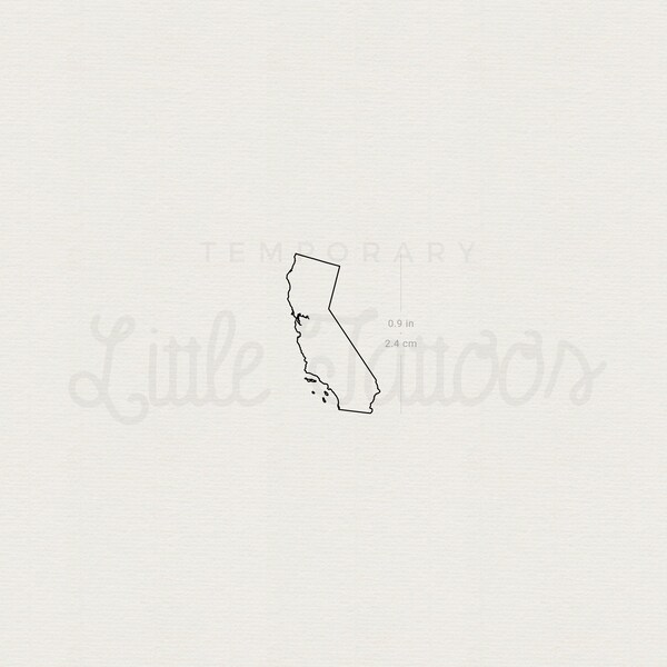California Map Temporary Tattoo (Set of 3)