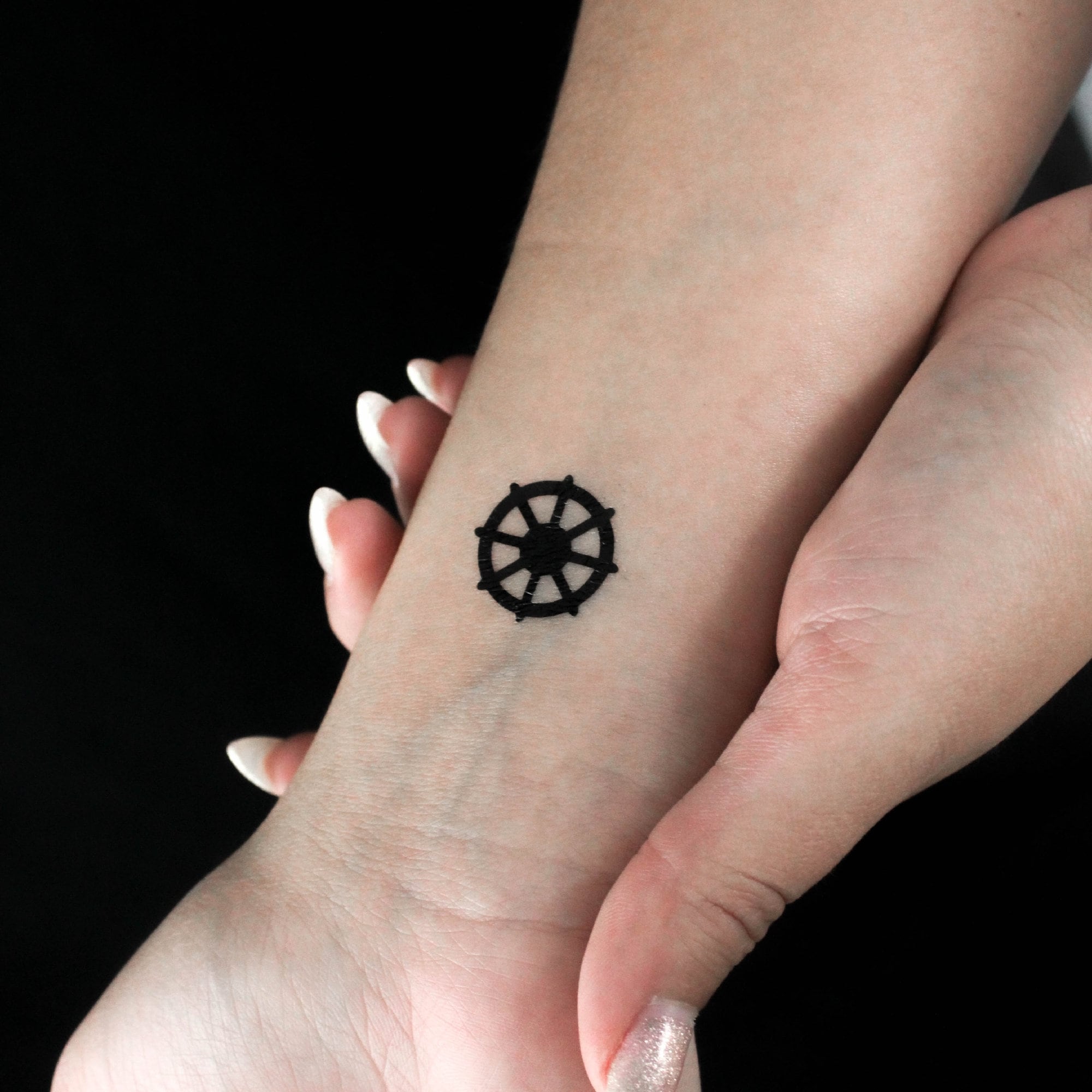 Dharma wiel tijdelijke tattoo (set van 3) - Etsy België, image size:2000x2000