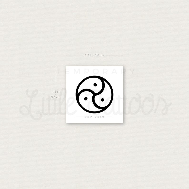BDSM Triskelion Temporary Tattoo (set of 3) - Etsy