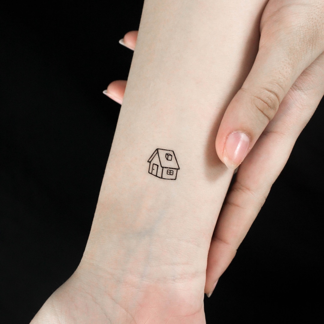 Tiny House Temporary Tattoo (set of 3) - Etsy