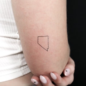 Nevada Landkarte Umriss temporäres Tattoo (3er Set)