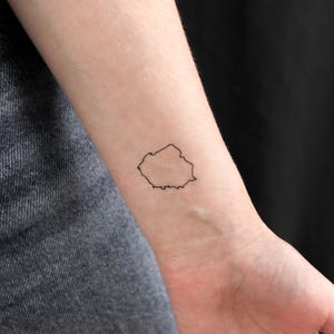 Polen Landkarte Umriss temporäres Tattoo (3er Set)