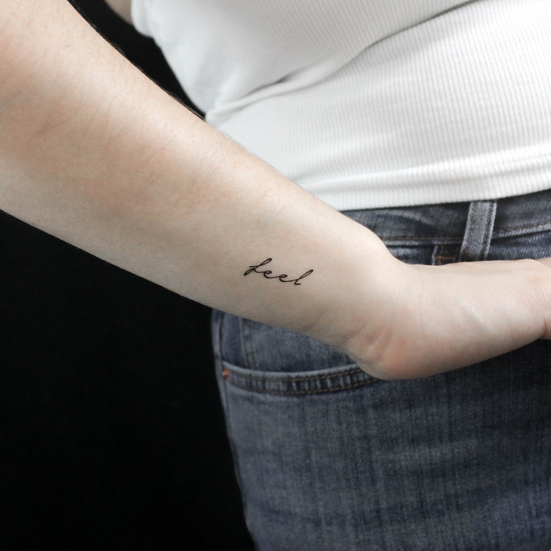 Feel Temporary Tattoo (set of 3) - Etsy