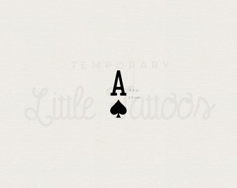 Ace Of Spades Temporary Tattoo (Set of 3)