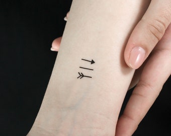 Tatuaje temporal de flecha rota (conjunto de 3)