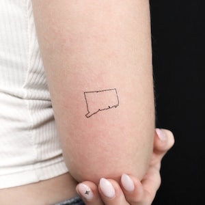 Konvolut Landkarte Umriss temporäres Tattoo (3er Set)