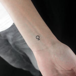 Venus Planetary Symbol Temporary Tattoo (Set of 3)
