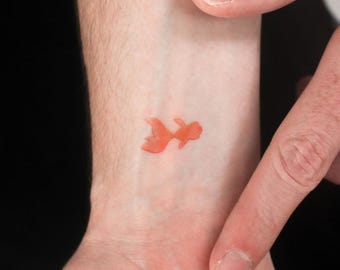 Telescoop goudvis tijdelijke tattoo (set van 3)