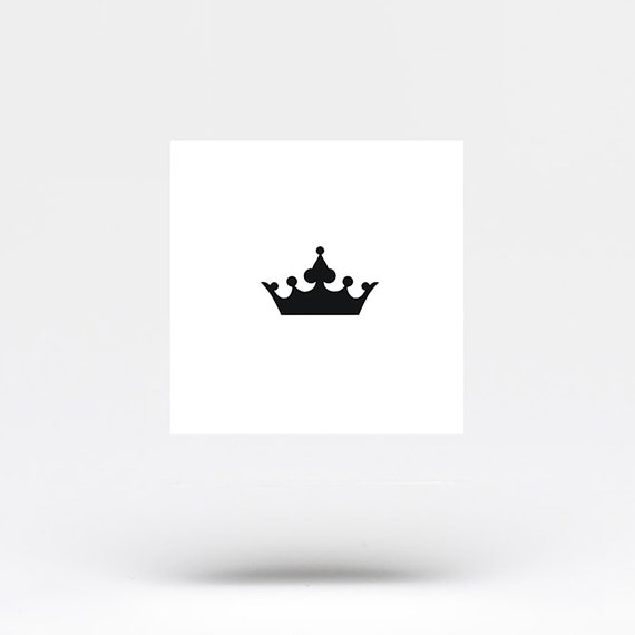 Little Black Crown Temporary Tattoo set of 3 - Etsy Little Black Crown Temporary Tattoo set of 3 - Etsy