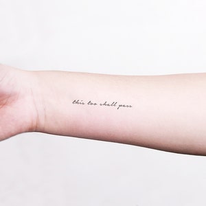 This Too Shall Pass Temporary Tattoo set of 3 - Etsy This Too Shall Pass Temporary Tattoo set of 3 - Etsy