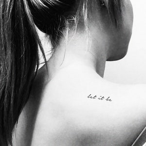 Let It Be Temporary Tattoo Set of 3 image 1