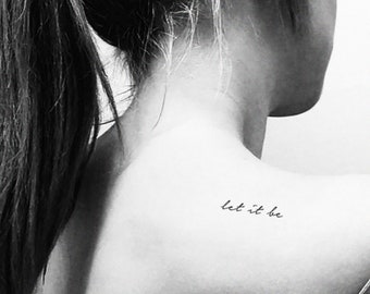 Let It Be Temporary Tattoo (Set of 3)