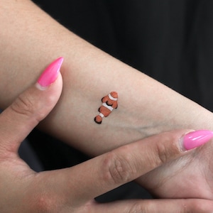 Clownfisch Temporäre Tattoo (3er Set)