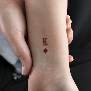Koning van diamanten tijdelijke tattoo (set van 3)