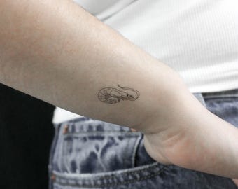 Tijdelijke garnalentattoo (set van 3)