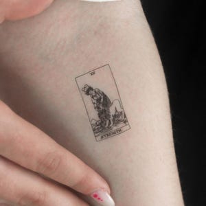 Tatouage temporaire de cartes de tarot Little Strength (lot de 3)