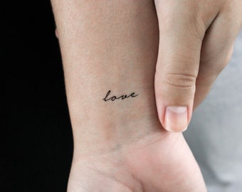Love Temporary Tattoo (Set of 3)