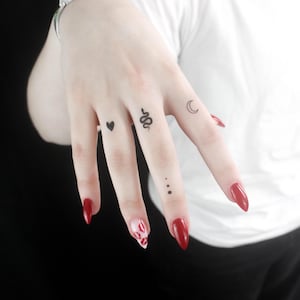 Finger Temporary Tattoo Set