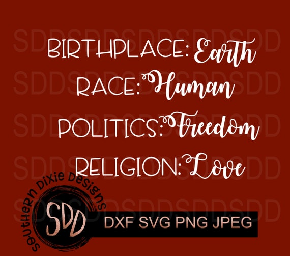 Download Birthplace Earth Race Human Svg Digital Download Printable Etsy