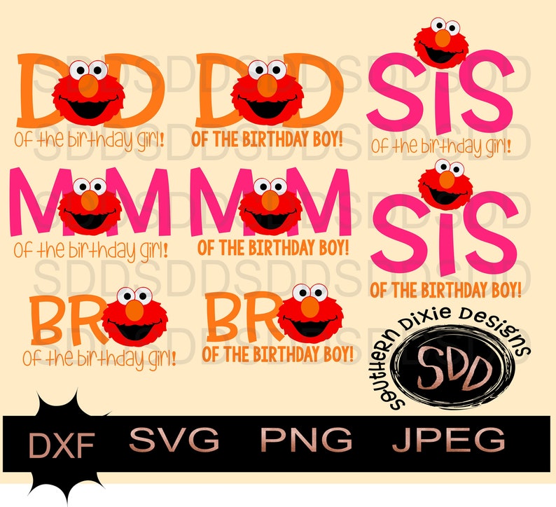 Download Clip Art Art Collectibles Digital Download Svg Dxf Jpeg Elmo Birthday Boy And Girl Bundle Png Sesame Street Svg Birthday Boy Birthday Girl Elmo Birthday Design