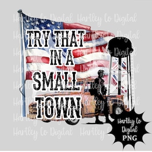 Essayez cela dans une petite ville Conception de sublimation, PNG Musique country Conception occidentale