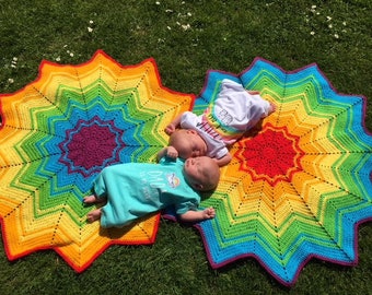 Rainbow Ripple Crochet Pattern Pack