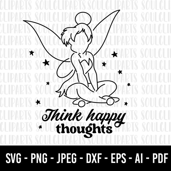 COD1060- Tinker bell svg, Tinker Bell Clipart, Fairy Silhouette, png, clipart, cutting files for cricut silhouette