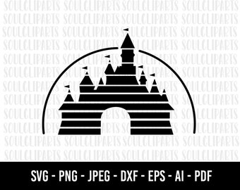 COD1002- Castle svg, disneey svg, home svg, sitckers svg, png, clipart, cutting files for cricut silhouette
