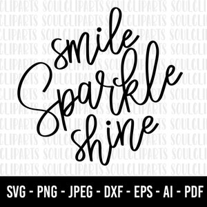 Sizzix Clear Stamps - Smile Sparkle Shine by Pete Hughes