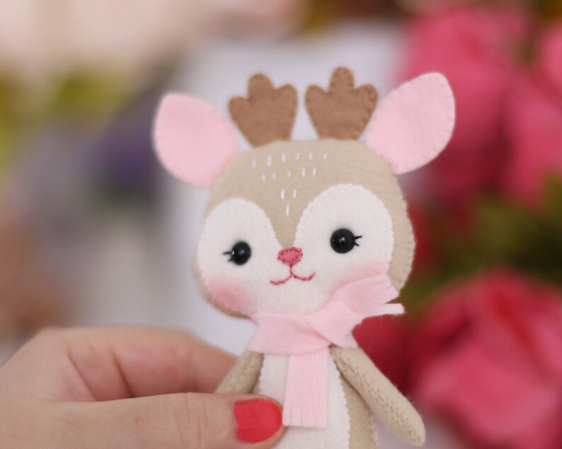 felt toy pattern softie pattern felt deer pdf sewing pattern felt animal patterns woodland pattern deer sewing pattern deer pattern