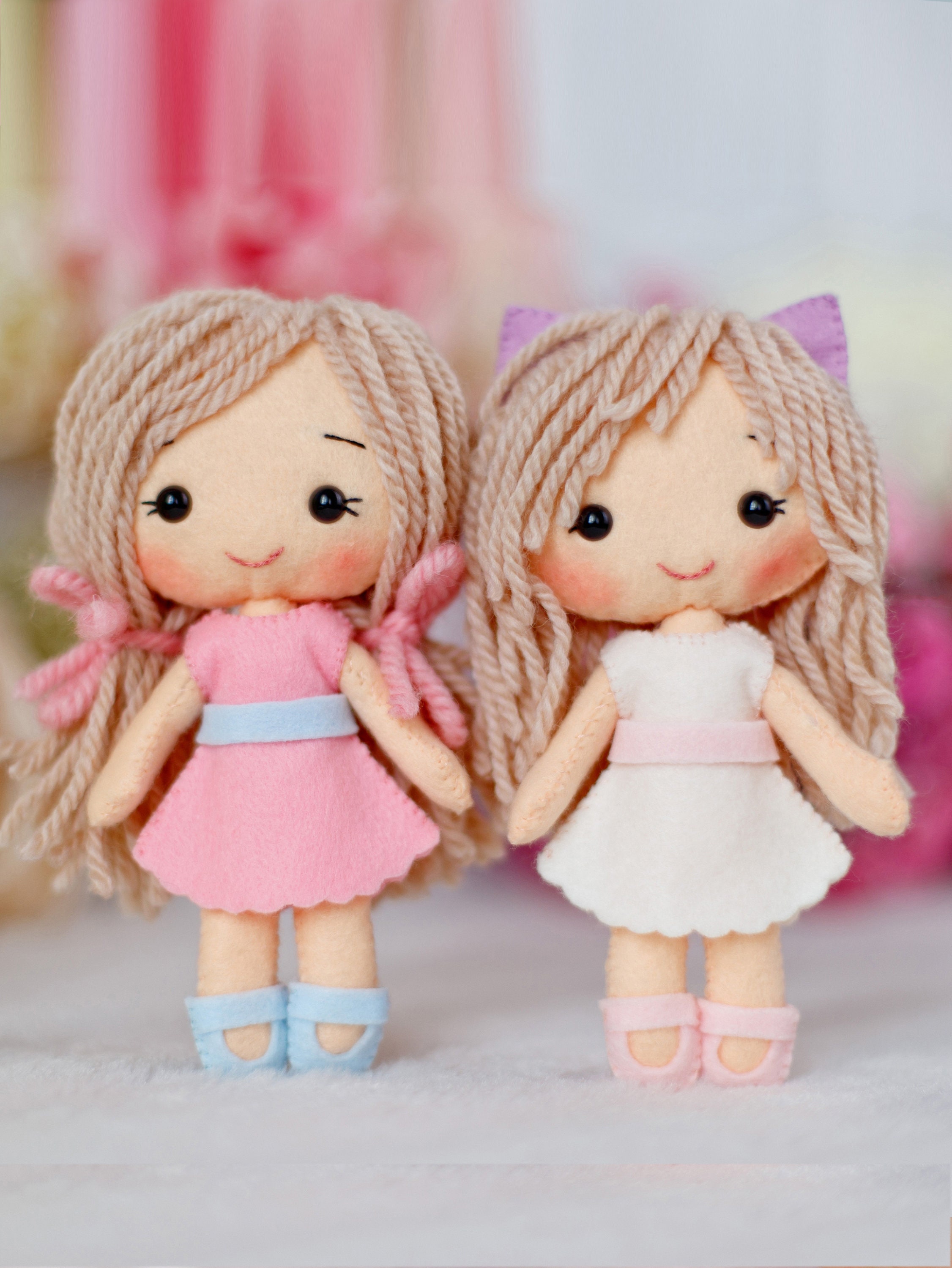 Felt doll kit pattern tutorial diy felt doll kit dolls Etsy