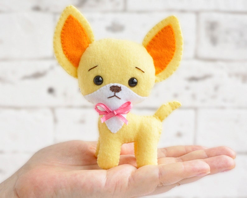 Dog stuffed animal pattern felt pattern felt animal pdf Etsy