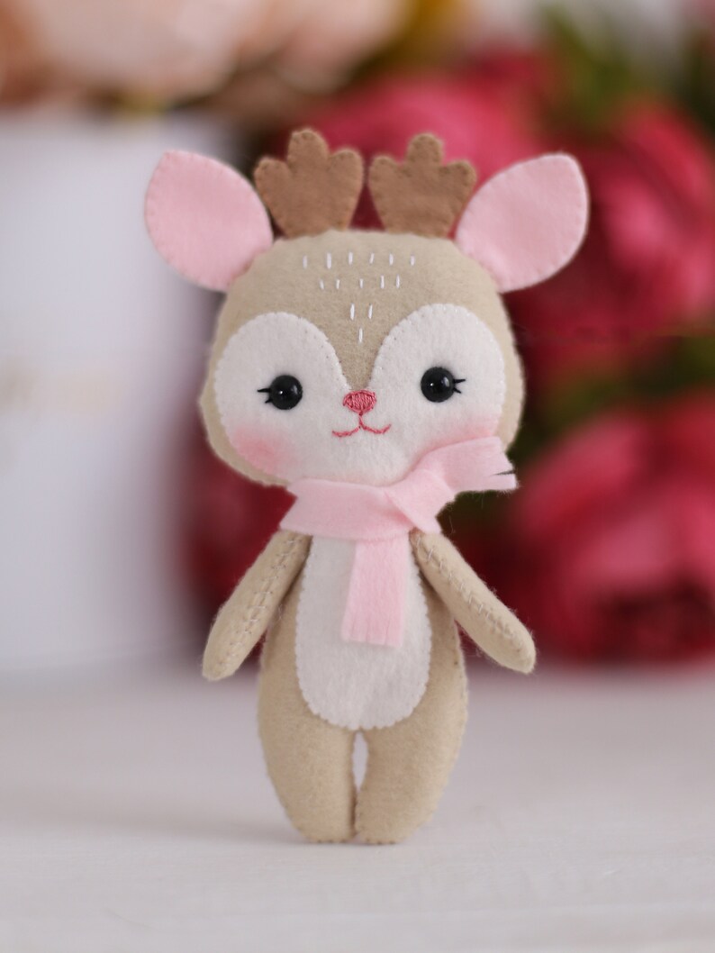 felt toy pattern softie pattern felt deer pdf sewing pattern felt animal patterns woodland pattern deer sewing pattern deer pattern