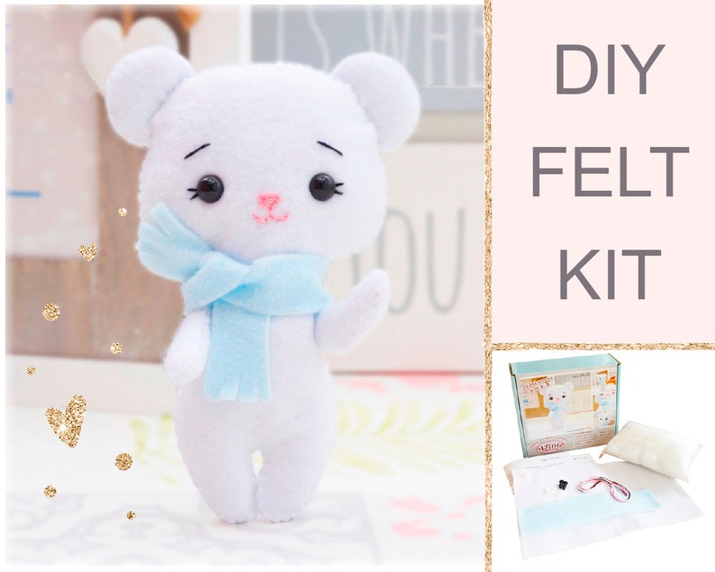 felt animal sewing kits