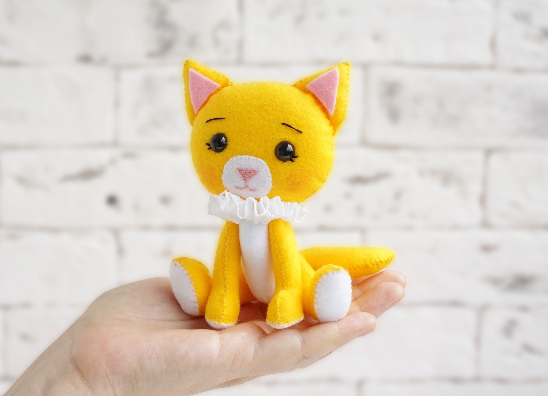 Making felt animal cat sewing kit art activities for kids Etsy