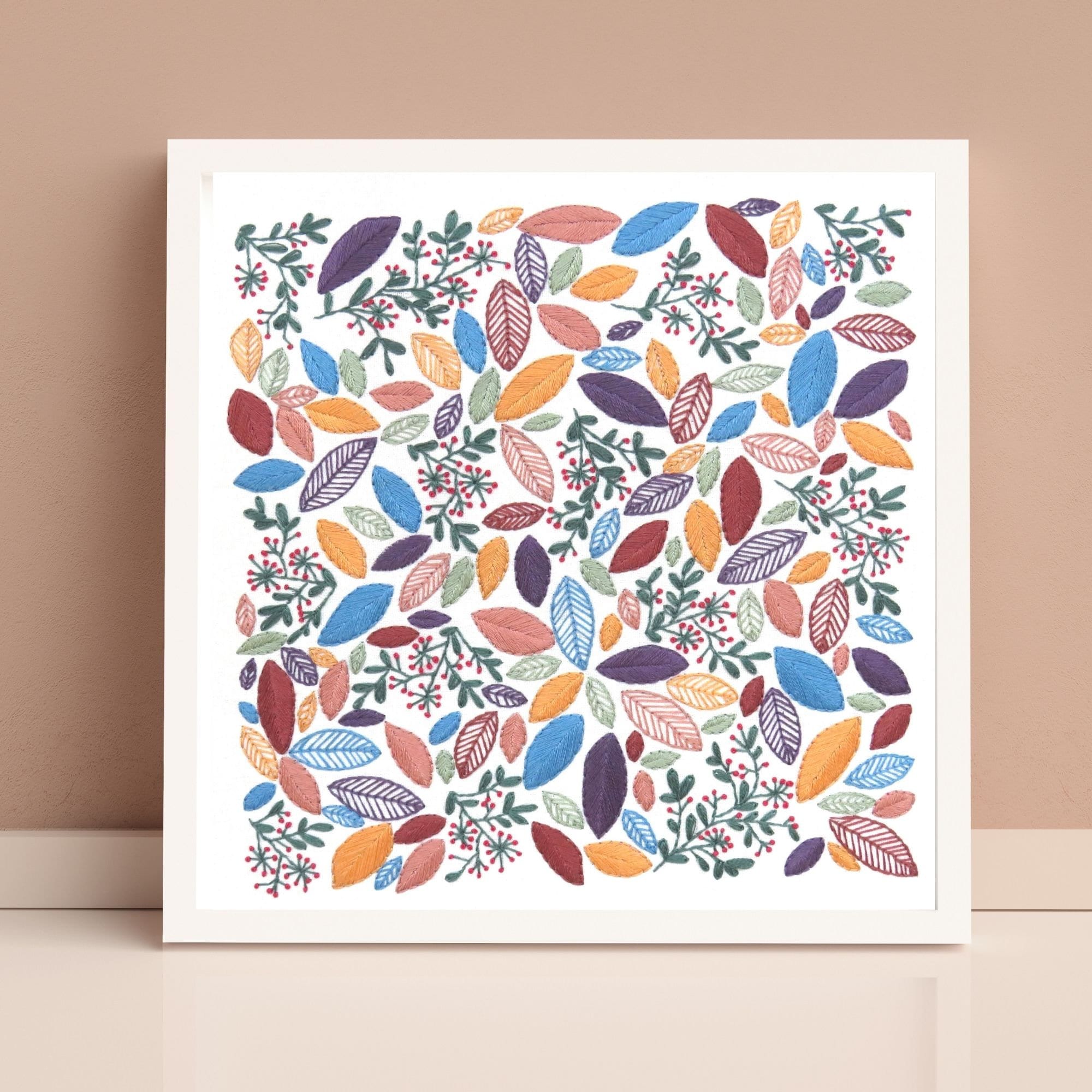 Hand Embroidery Pattern, Changing Leaves, PDF Pattern, Winter Decor, nature embroidery, modern embroidery, hand embroidery designs