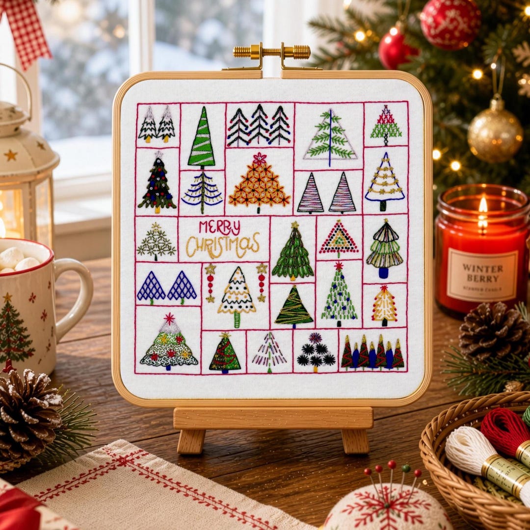 Oh Christmas Tree Hand Embroidery Pattern, PDF Pattern to Download - Etsy