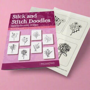 Stick and Stitch doodles, bloeiende boeketten