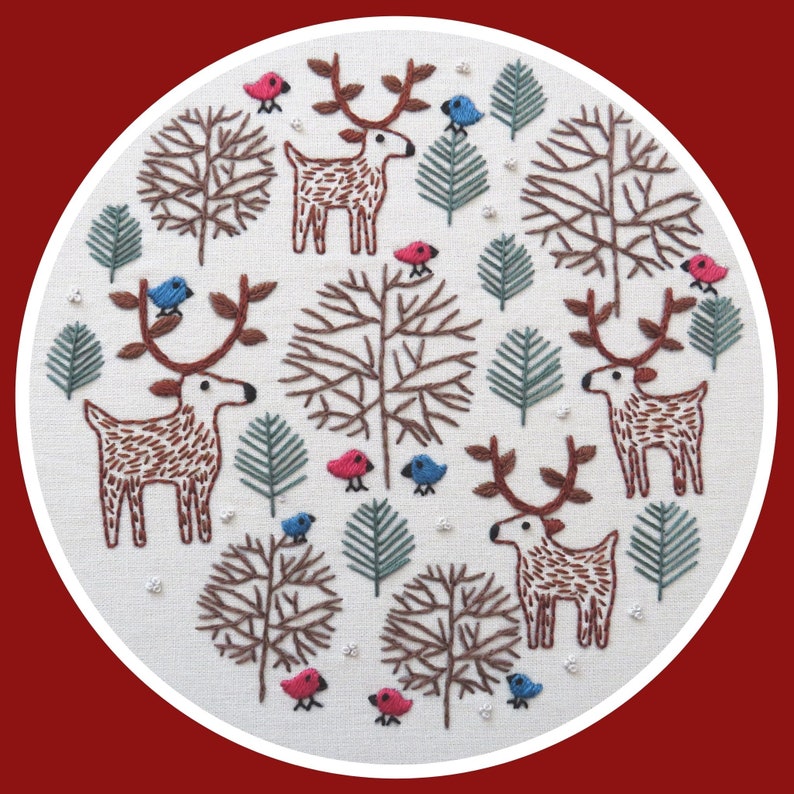 Merry moose christmas hand embroidery nwcvq pdf nwcvq  etsy Merry moose christmas hand embroidery nwcvq pdf nwcvq  etsy