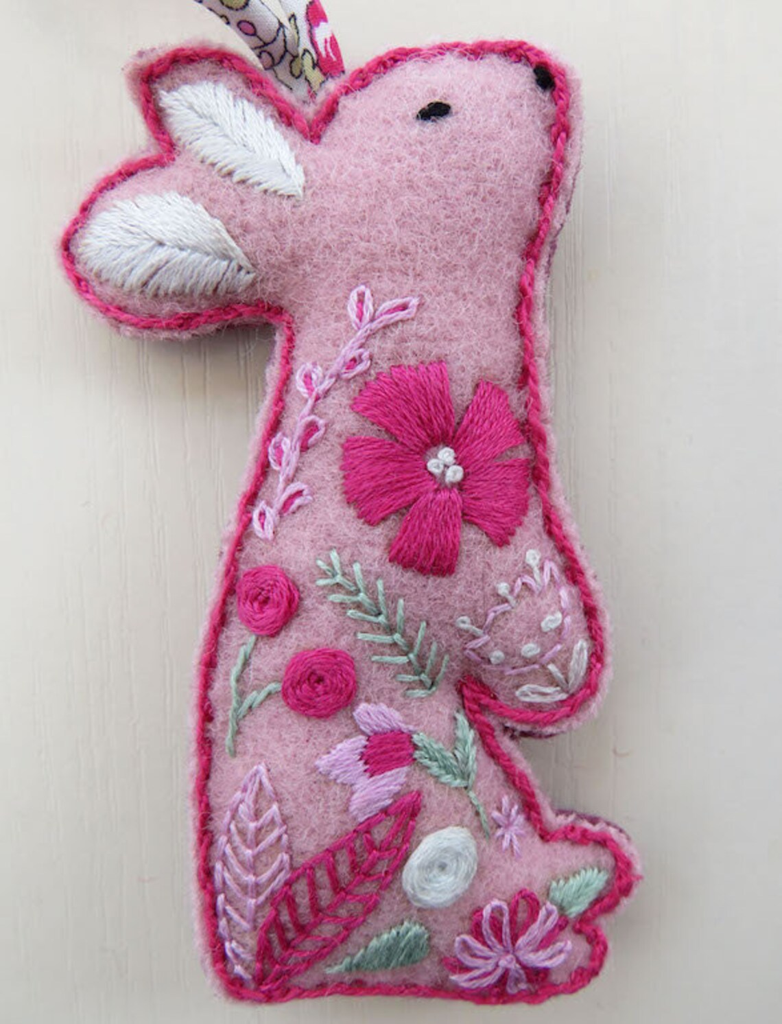 Hand Embroidery felt rabbit Pattern Embroidery Pattern pdf | Etsy
